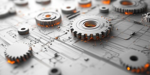 Abstract digital background with geometric shapes and futuristic design elements, perfect for conceptual and high-tech projects or presentations.