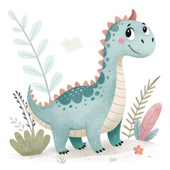 Fototapeta premium Cute Dinosaur Clipart