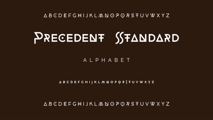 Minimal modern alphabet fonts. Typography minimalist urban digital fashion future creative logo font.