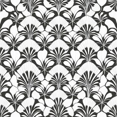 Art Deco Floral Seamless Pattern 