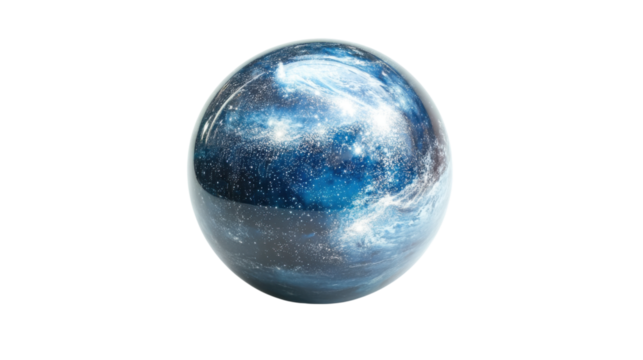 Space sphere, transparent background