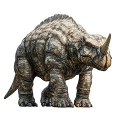 Fototapeta premium A detailed, realistic illustration of a dinosaur in a standing position, showcasing its massive size and unique features.