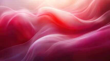 Obraz premium Abstract flowing vibrant pink and red smooth lines.