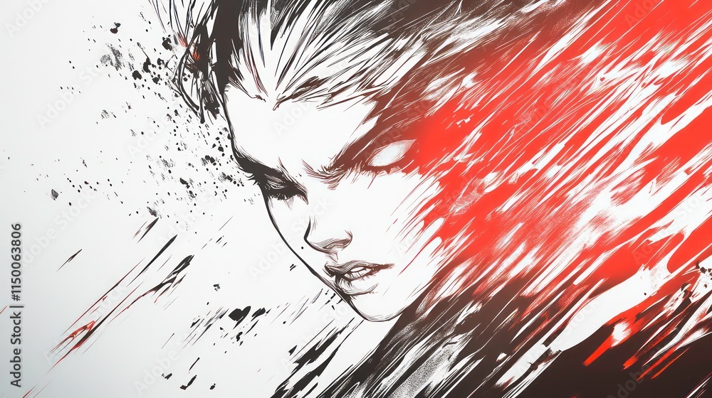 Poster experience the dynamic energy of manga and anime style comic speed lines featuring an alpha channel 