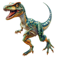 A vibrant and detailed illustration of a dinosaur, perfect for educational materials and creative...