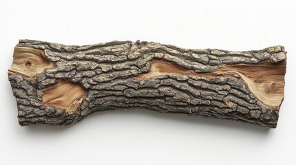 Fototapeta premium A section of tree bark shows intricate texture and patterns