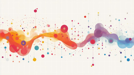 Colorful abstract design representing personal achievements over time