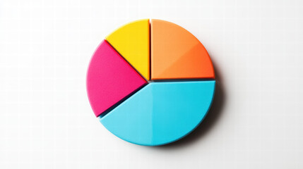 Obraz premium Colorful pie chart illustrating personal growth areas with vibrant segments