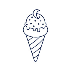 Cone Ice Cream Line art