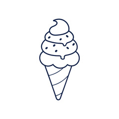 Cone Ice Cream Line art