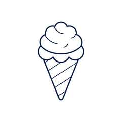 Cone Ice Cream Line art