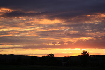 Obraz premium colorful sunset in the mountains,