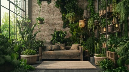 Creating a Cozy Loft Garden in an Indoor Industrial Interior Design Space