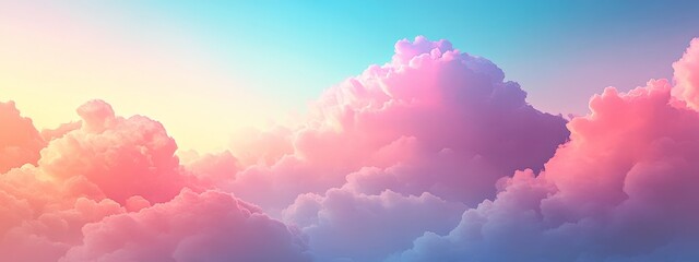 Pastel-colored cloudscape at sunrise/sunset.