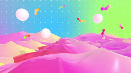 Naklejka premium Colorful Arts Landscape Geometry Background 