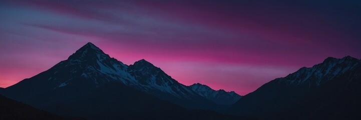 Vivid Sunset Mountain Background and Banner