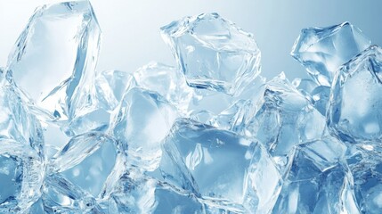 Obraz premium A Close Up Of Sparkling Ice Cubes