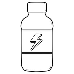 energy drink illustration hand drawn outline vector