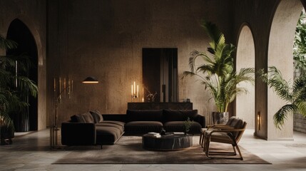 Elevating Industrial Interior Design A Sophisticated Living Area in an Urban Loft