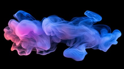 Obraz premium Abstract Blue and Pink Swirling Smoke Design