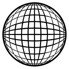 Disco Ball vector silhouette black design white background