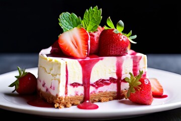 17 strawberry cheesecake fresh strawberry puree layered with cre