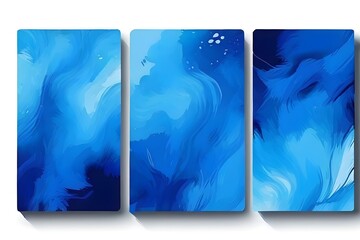blue vector colorful watercolor backgrounds for business card or flyer template