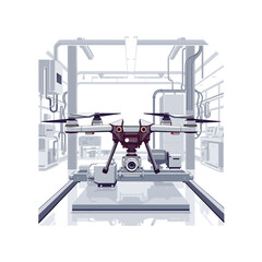 Industry and Technology Concept Vector Illustration