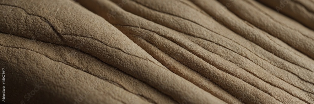 Aufkleber abstract view of a soft wavy textured material with intricate stitching or grooves, evoking a sense 