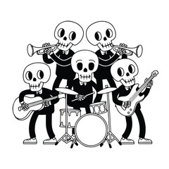 Skeletons Family Images Character Sticker vector