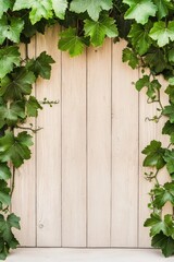 A Tuscan-inspired wedding backdrop with vineyard motifs and rustic elegance.