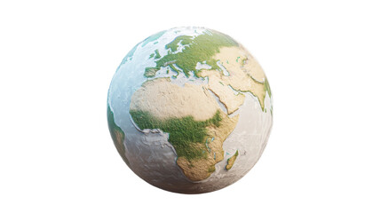 Global terrain and ecosystem overview with transparency background nature scene 3d viewpoint...