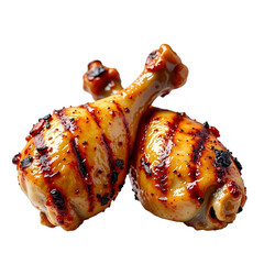 Grilled chicken drumsticks with seasoningCloseup of grilled chicken drumsticksMeaty grilled chicken drumsticks