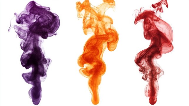 Abstract colorful ink swirls in water artistic design