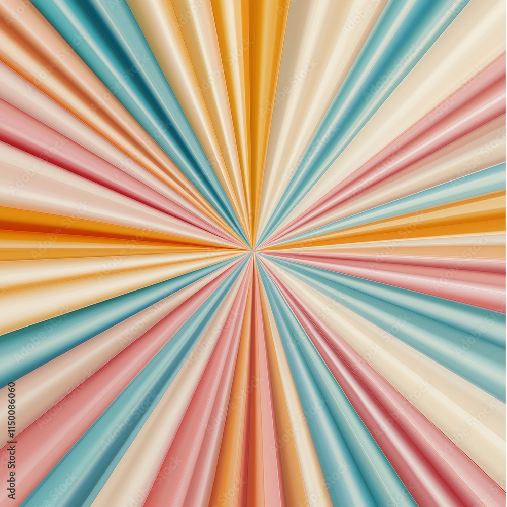Aufkleber vibrant rays of color radiate from center, creating dynamic visual effect
