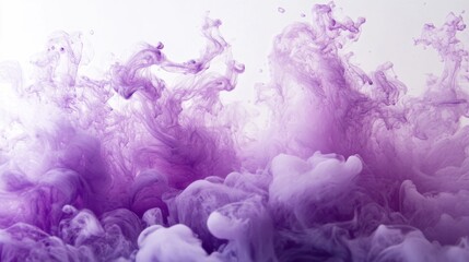 Fototapeta premium Abstract Purple Ink Swirls in Water