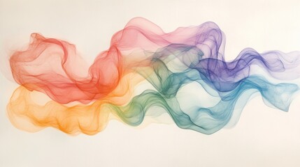 Obraz premium Colorful Abstract Waves of Sheer Fabric Flowing