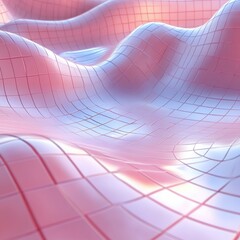 Obraz premium Pink and purple image of a wave with a lot of squares