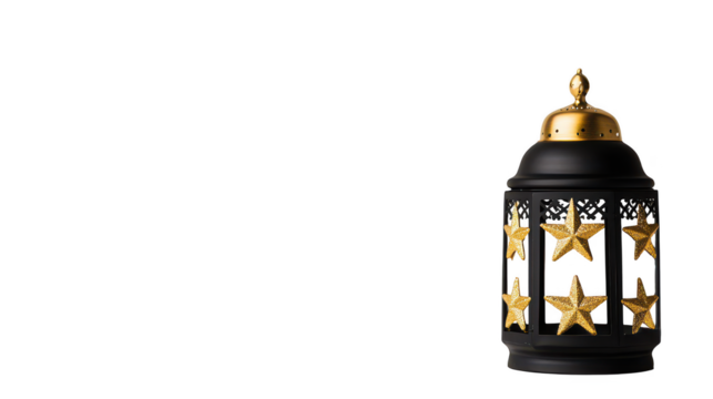 Elegant Black Lantern with Golden Stars Accents ed for Ambient Lighting, Home Decor and Festive Celebrations Creating a Cozy Atmosphere in Any Space