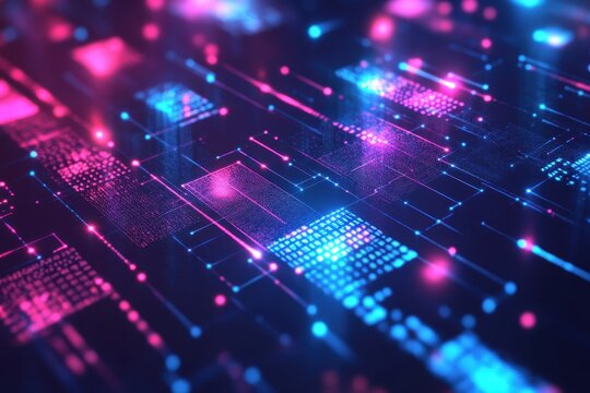 Abstract digital network data flow. (19)