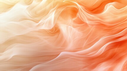 Obraz premium Abstract Orange and White Fabric Draped Softly