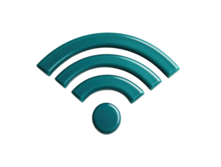 Stylized Wi-Fi Symbol Representing Wireless Connectivity in Modern Technology and Communication, Perfect for Digital Media and s