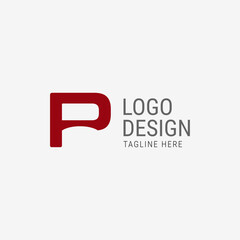 Initial P logo design template vector. Simple vector logo brand for apparel, fashion, boutique, business and company