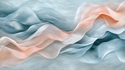 Abstract Draped Pastel Fabric Texture Waves