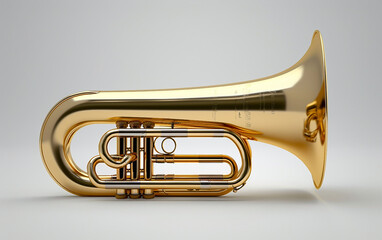 Obraz premium Tuba on Isolated White Background on white background.PNG