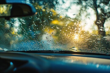 Picture of cool breeze from the air conditioner in the car