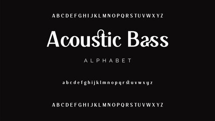 Abstract modern sans serif alphabet font.