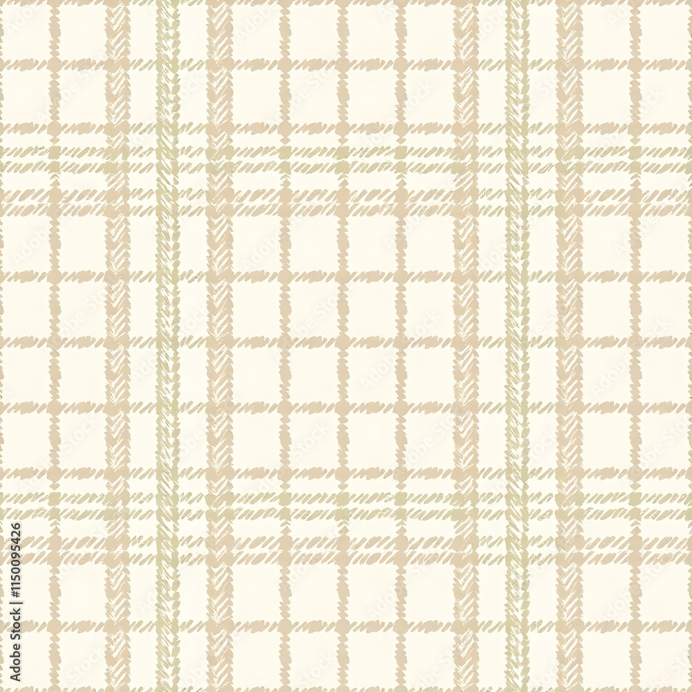 Poster subtle cream and green plaid pattern: a delicate and timeless design, this cream and green plaid pat