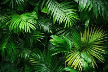 Lush green tropical foliage background. (17)