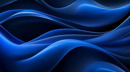 Fototapeta premium Abstract Blue Waves Smooth Curves Design